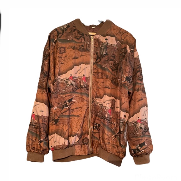 Vintage Atlantic Beach Silk Bomber - Picture 1 of 9